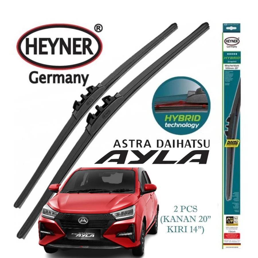 Wiper Mobil Daihatsu Ayla 20 dan 14 inch Heyner