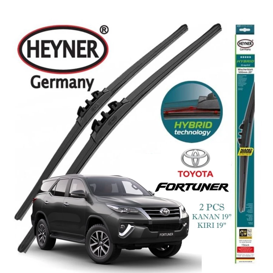 Wiper Mobil Toyota Fortuner 19 dan 19 inch Heyner
