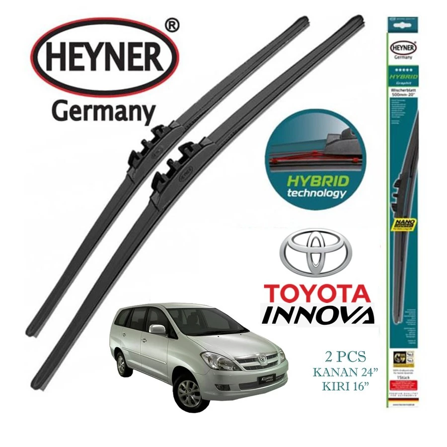 Wiper Mobil Toyota Innova 24 dan 16 inch Heyner